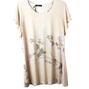 Lily by Firmiana NWT Women's Short Sleeve Floral Stretchy Dress Size Large